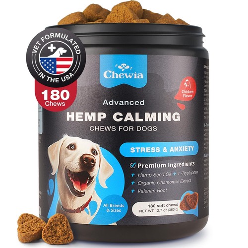 Hemp Calming Chews Dogs Calming Treats Anxiety Relief for Dogs - Peanut Butter