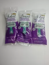 BIC Soleil Sensitive Advanced 5-Blade Disposable Razor 3 Packs-1 Count 