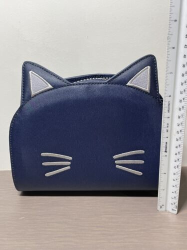 Cath Kidston - Navy Cat Face Shaped Small Handbag Used/PreLoved Great Condition - Picture 3 of 18