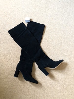 black suede slouch booties