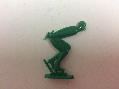 Vintage Cracker Jack 1951 Plastic Green Speed Skater