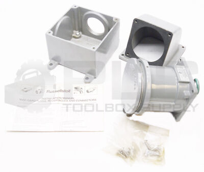 NEW RUSSELLSTOLL DF1307FRAB SLEEVE RECEPTACLE W/ OUTLET & BACK BOX 125/250V 60HZ