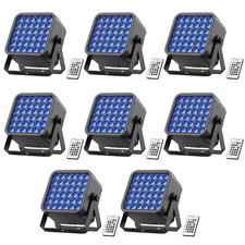 10X Rechargeable Par Light 108W RGB Battery Powered Wireless 36LED DJ DMX Remote
