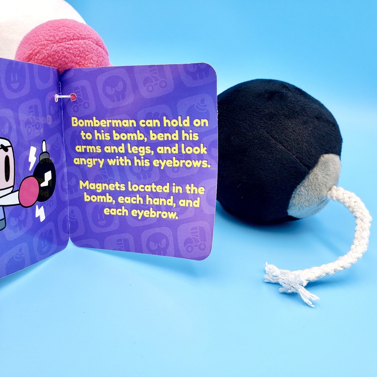 KONAMI ボンバーマン 爆弾 マグネット フィギュア ぬいぐるみ Bomberman Plush Figure Fully Posable with Magnetic Bomb 11