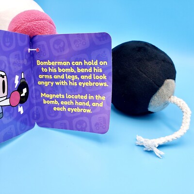 Bomberman Plush Figure Fully Posable with Magnetic Bomb 11