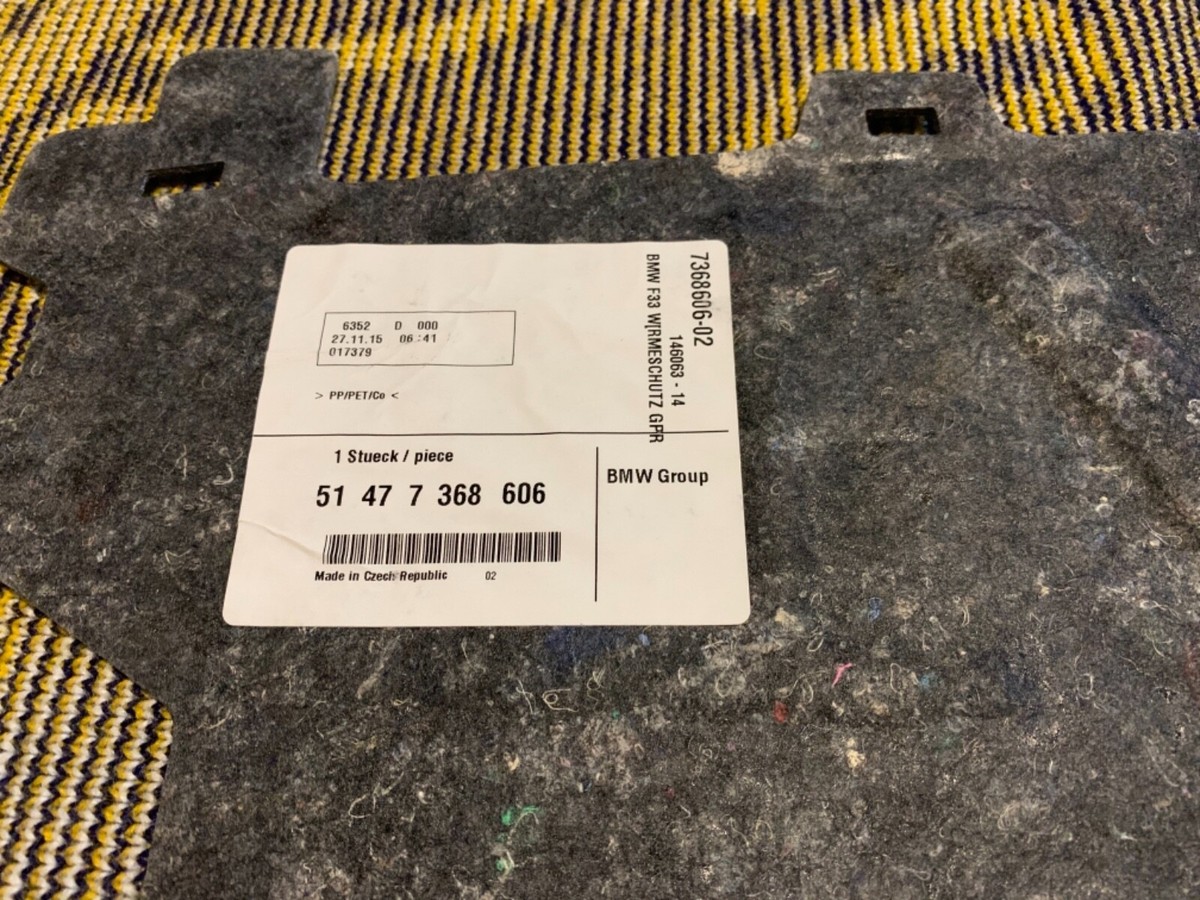 Genuine BMW 435 4 F33 F83 M4 Luggage Compartment Insulation 