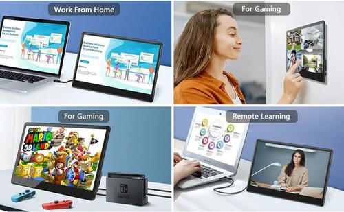 EVICIV 13.3" 1080P Gaming IPS HDR Touchscreen Monitor Portable Screen HDMI USB-C - Picture 11 of 11