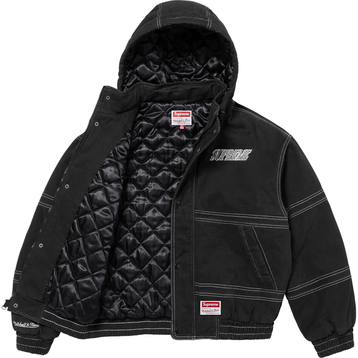 Supreme x Mitchell & Ness Twill Stadium Jacket 3colors FW24 Supreme x Mitchell & Ness Twill Stadium Jacket 3colors FW24