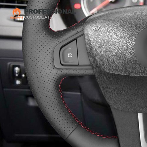 Hágalo usted mismo Negro Cuero Auténtico Cubierta del Volante Coche para Renault Laguna Latitude SM7 - Imagen 6 de 11