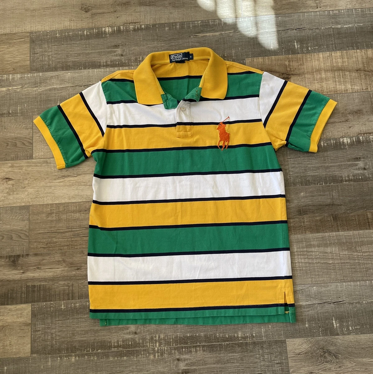 Yellow and sales white rugby shirt