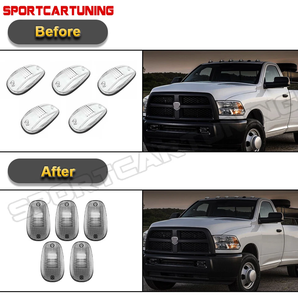 Cab Roof Top Marker Running Light Housing OEM For 03-18 Dodge Ram 1500 2500 3500 - Image 3 of 4