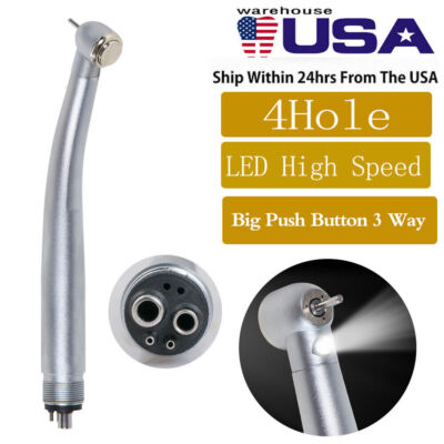 Kavo Style Dental LED E-generator Fiber Optic Push Button Handpiece 4 Holes UDM