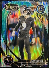 2024 Select - Club Level Justin Tucker #274 Green & Black Shock Prizm Ravens