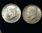 Lot of 2  - 1964 P  1964 D Silver Kennedy Half Dollar -  .900 Fine