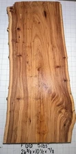 F66 Siberian Elm Burl Live Edge Slab 10 1/2x26 3/8x1 5/8 DIY project board 14%mc