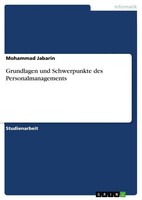 Mohammad Jabarin | Grundlagen Und Schwerpunkte Des Personalmanagements | Buch