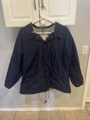 Vintage L.L.Bean navy snap-button lined coach jacket Navy Large