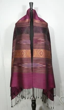 LOVELY WINE_SILK SHAWL_HAND WOVEN_HIGHEST QUALITY SILK WORKMANSHIP_262252