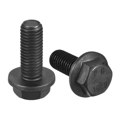 M14x35mm Hexagonal Bride Boulons2pcs 10.9 Grade Carbone Acier Hexagone Tête Vis - Photo 1/4