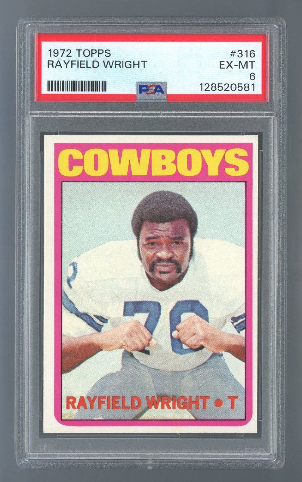 1972 Topps #316 Rayfield Wright PSA 6 EX-MT #128520581