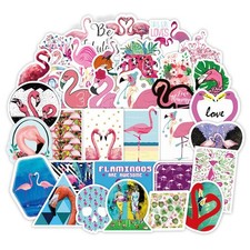 50 pieces sticker flamingo waterproof seal assortment 0175 1