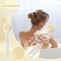 Dusch-BadebüRste Mit Langem Griff Und Weichen Borsten RüCkenmassage-Schrubber