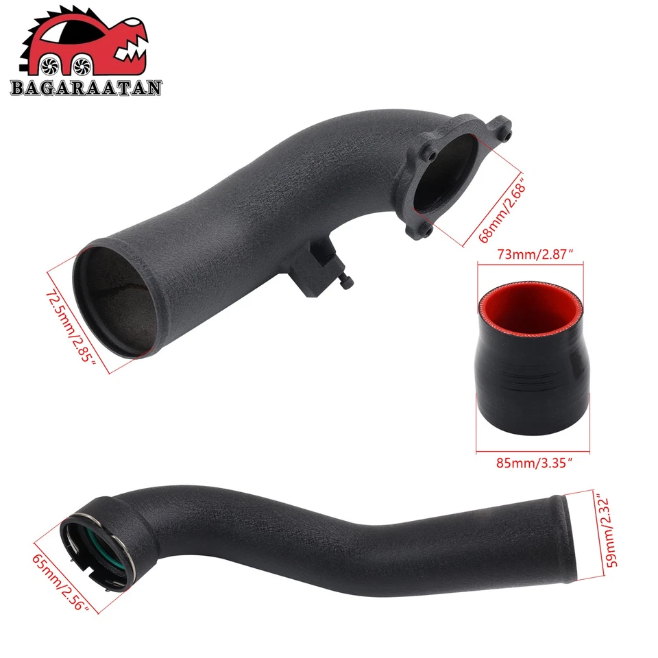 Tubo de carga turbo 3" para BMW B58 2016-19 3,0 L 340i 540i G30 G31 G11 F20 F22 F30 Foto 2 de 4