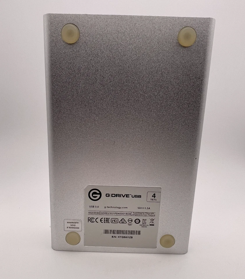 G-Technology 4TB G-DRIVE USB 3.0 Hard Drive – 0G03594 – Not Working – For Parts - Image 4 of 4