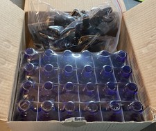 Vivaplex, 24, Cobalt Blue15 ml 1/2 oz Glass Bottles, with Glass Eye Droppers