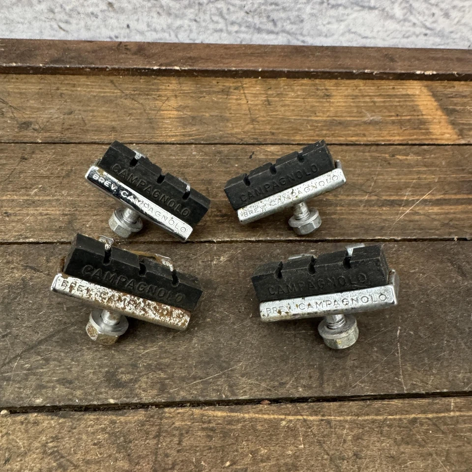 Vintage Campagnolo Record Brev Inter Caliper Brake Pad Blocks Holders Set Italy - Image 2 of 4