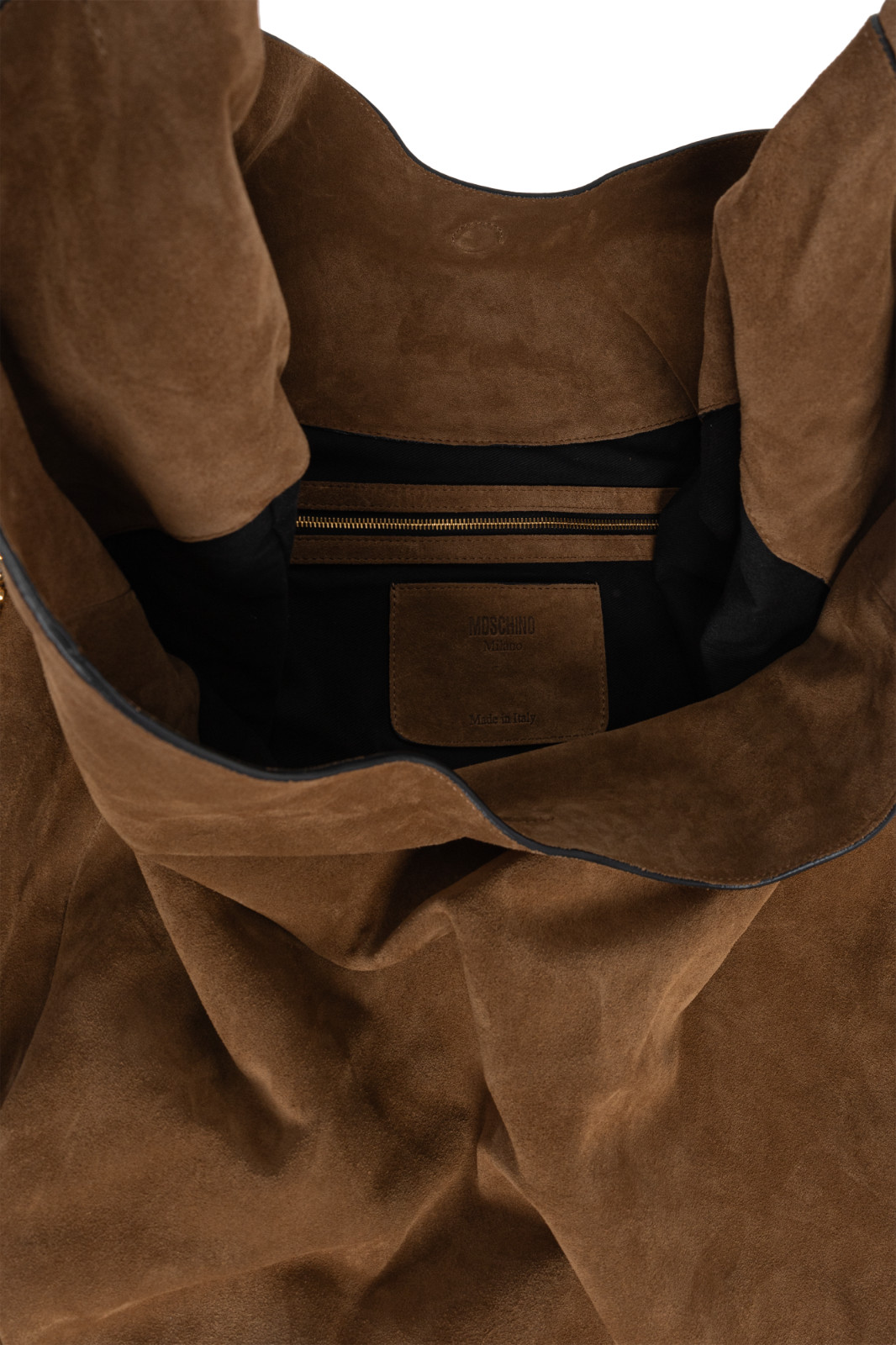 MOSCHINO Brown Handle Me Suede Shopper Shoulder Bag New & Authentic image 4