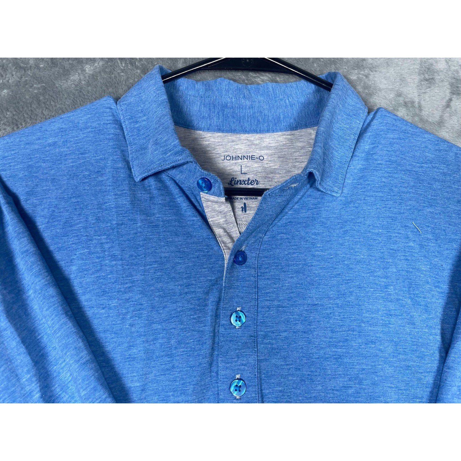Johnnie-O North Ridge Country Club Raleigh Linxter Polo Shirt Mens Large Blue