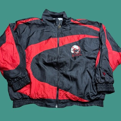Pro Player Nebraska Huskers Windbreaker Jacket XL Full Zip Black NCAA Football