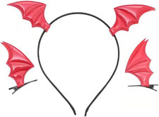 Halloween Bat Headband Hair Clips for Women Men Halloween Costume Hair Accessori
