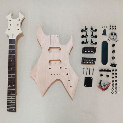 DIY BC Rich Electric Guitar Kit Mahogany Body Rosewood Fretboard BK Part