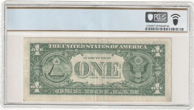 1969 $1 Federal Reserve Note w/ Mismatched Serial Numbers - PCGS VF25 - Image 2 of 3