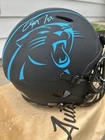 Christian McCaffrey autographed authentic full size panthers eclipse helmet