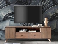 Tv Element Lowboard 180X57Cm Massivholz Kernbuche Massiv Tabak GeöLt Neu Ovp!!!