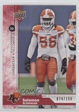 2018 Upper Deck CFL Red 74/150 Solomon Elimimian #196 c6x