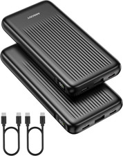 2-Pack Power Bank, 10000Mah 22.5W Fast Charging Portable Charger  Travel Essent