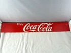 Vintage Long Plastic Coca-Cola Sign Classic Red Logo ~23" Long