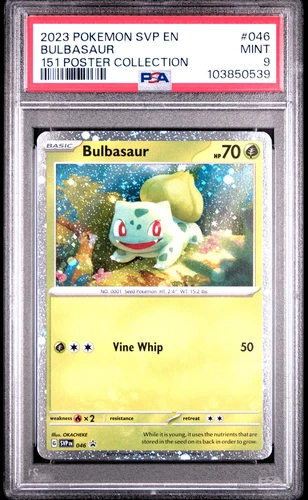 2023 POKEMON SVP EN-SV BLACK STAR PROMO 151 POSTER COLL #046 BULBASAUR PSA 9