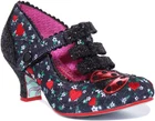 Irregular Choice Ladybuggin T-Bar Bow Mid Heel Womens Shoes In Black US 6 - 11