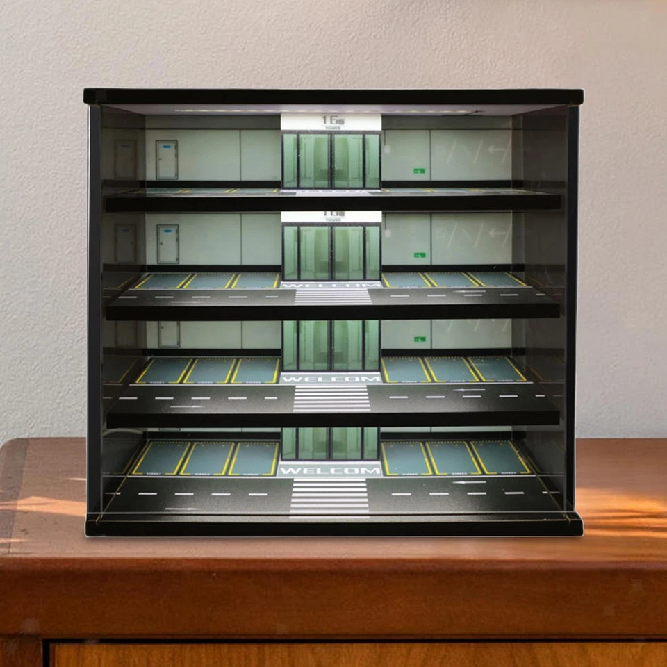 Vetrina espositiva per scene di parcheggio in scala 1/64 con supporto - Immagine 4 di 4