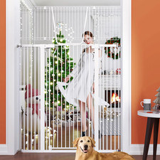 71" Extra Tall Cat Gate for Doorway 30"-49.27" Extra Wide Pet Gate with Adjust