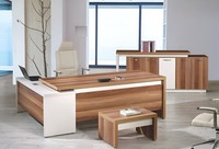 EckbüRotisch Komplette BüRo BüRotisch Set 3Tlg Holz BüRomöBel Braun