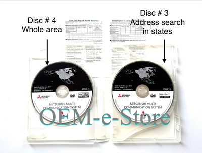 2006-2012 Mitsubishi Galant Navigation DVD Map Set of 2 *PLEASE