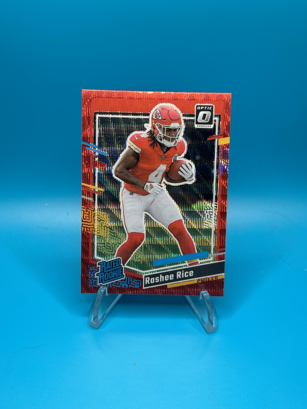 2023 Donruss Rated Rookie Rashee Rice #350 Optic  Preview Red Wave Prizm (RC)