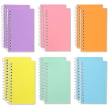 12-Pack Spiral Notebook 3x5, 40 Sheets, College Ruled Lined Paper, 6 Colors