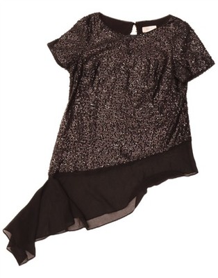 Coast asymmetrisches Blusentop für Damen UK 12 Medium schwarz QT08